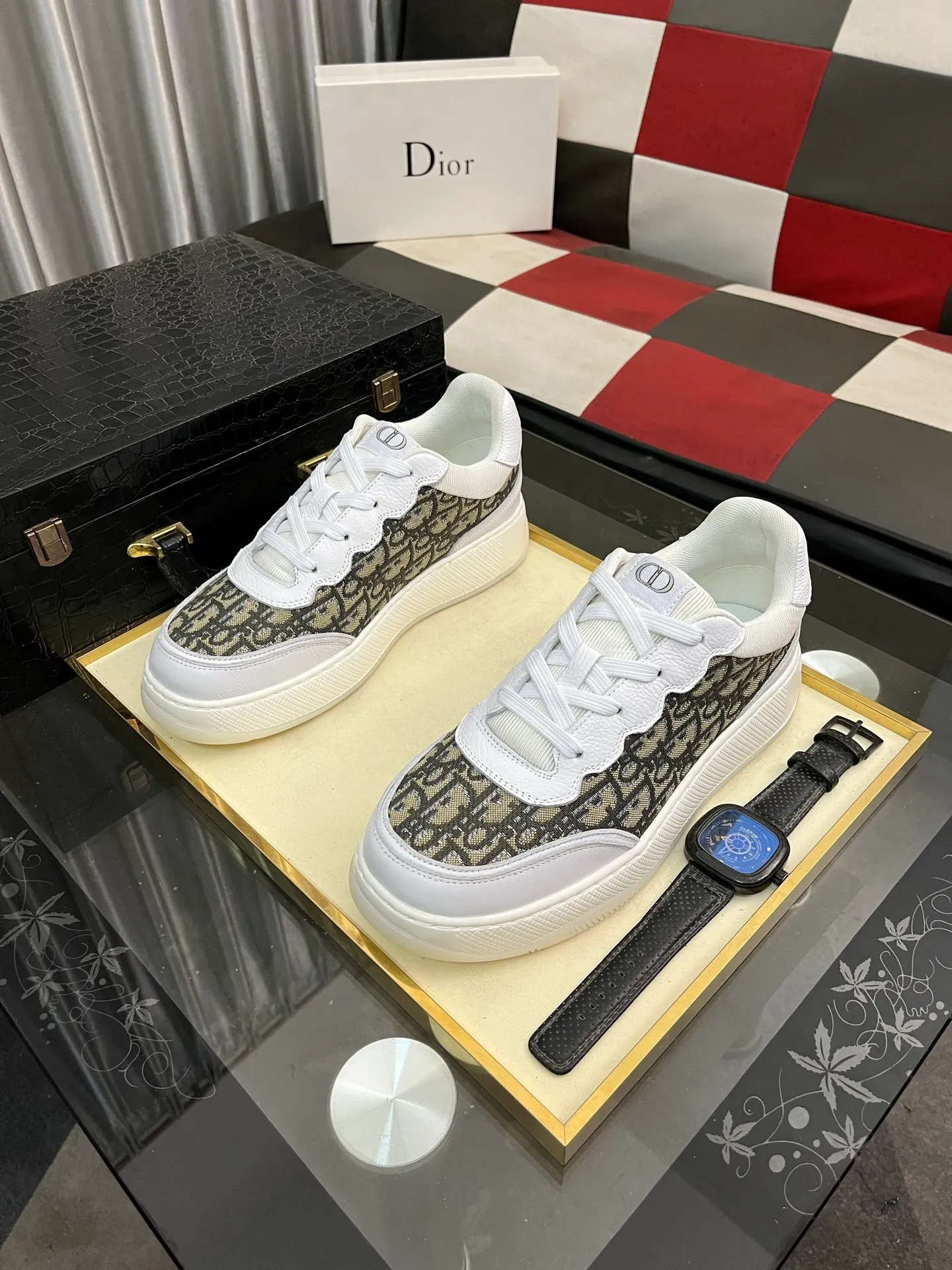 Men's Men's Shoes 💰440⌚️⌚️《DIOR*》The latest and most popular casual shoes, top brand [seduce] luxury~purchasing agent, top~quality. [Strong] The upper is made of imported breathable cowhide with material ➕ breathable sheepskin feet (•) and fine workmanship. Original stylish and stylish soft rubber wear-resistant outsole, light and comfortable on the foot, size: 38-444️⃣colors available